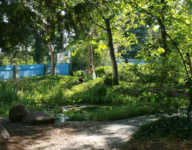 Museumsgarten mit Gartenfee. 