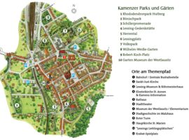 Lagekarte Themenpfad Kamenzer Gartenkultur